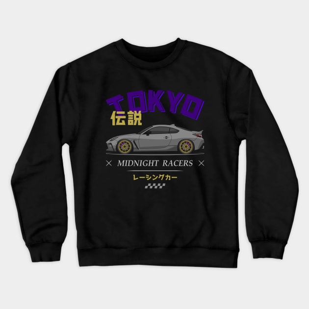 Tuner Silver GR86 JDM Crewneck Sweatshirt by GoldenTuners